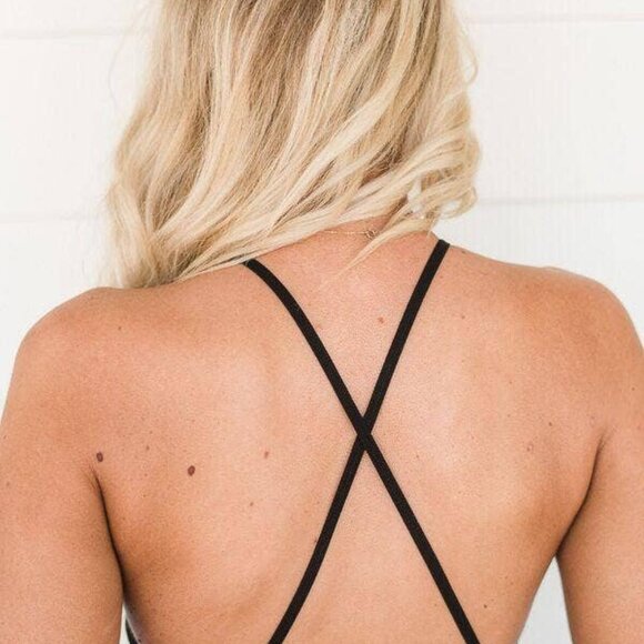 NWT THREE BIRD NEST Black Crochet High Neck Bralette Size XS/S - Picture 4 of 4